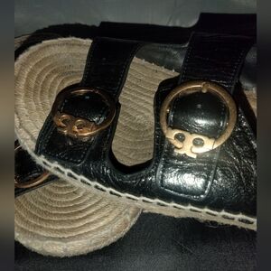 Tory Burch Shelby 2 ban espadrille slide sandals size 7